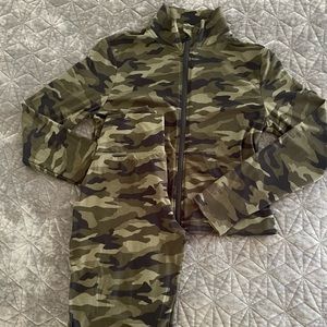 Camouflage Sweater Jogger Lounge Pajama Set
